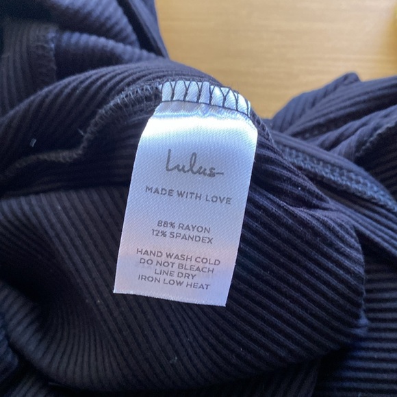 LULUS Chic Show Ribbed One Shoulder MIDI Dress Stretchy Casual Gojng Out Party - Picture 5 of 6